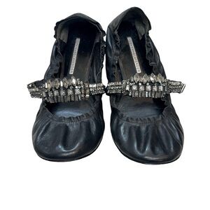 Black Embellished  Vera Wang Women's Shoes size 8